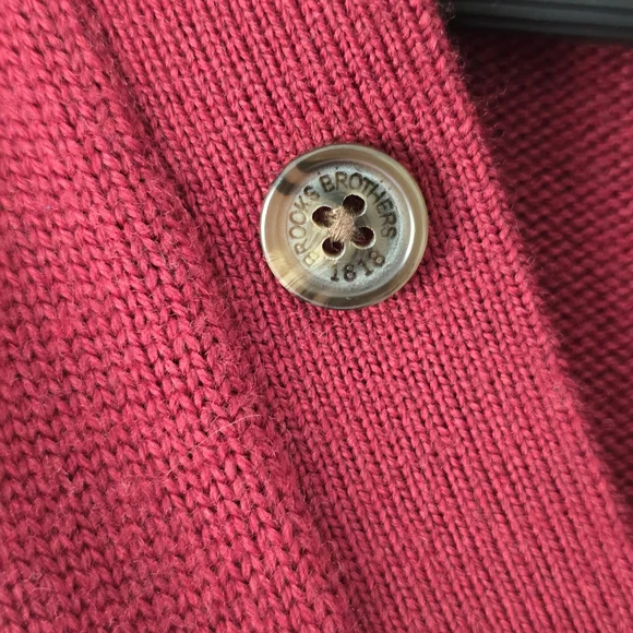 Brooks Brothers Merino Wool XL Men's Dark Red Sweater - Picture 5 of 6